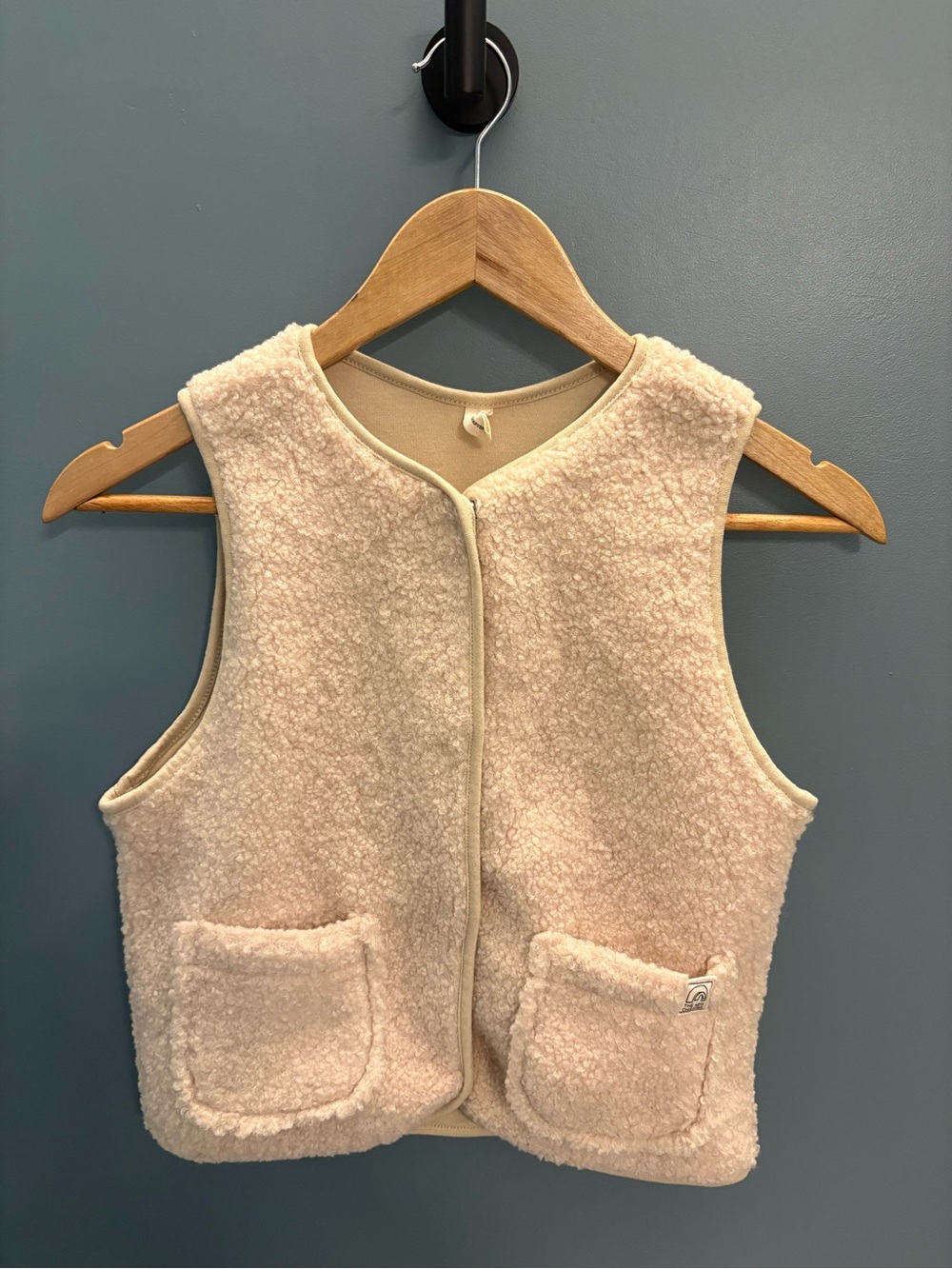 Cream Sherpa Vest for Kids - unisex - 7Y